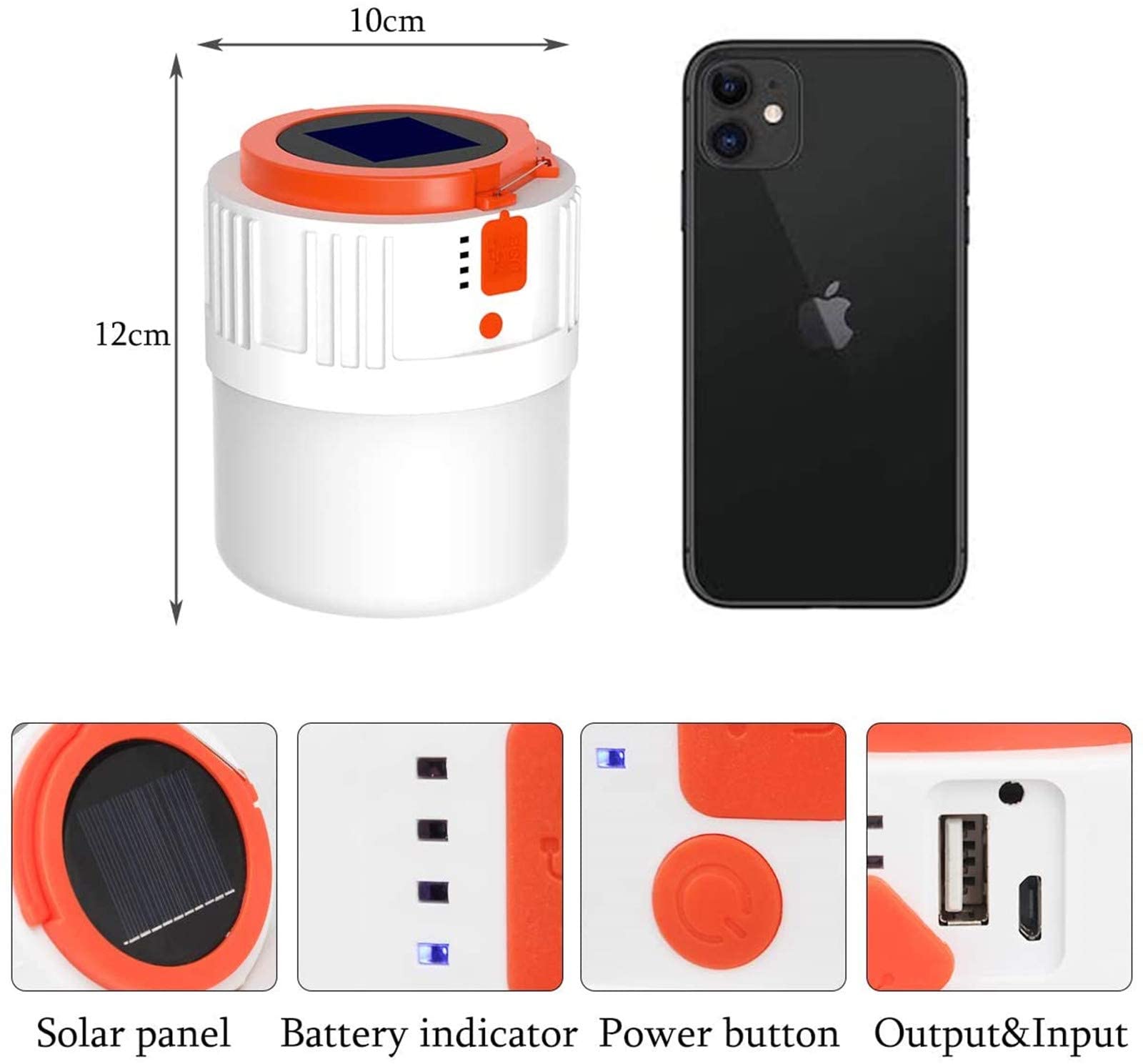 Verilux Emergency Lights Rechargeable 2400mAh Power Bank Solar Light for Home Remote5 Light Mode with 360-Degree Lighting USB Rechargeable Camp Tent Light with Hanging Hook for Office Home Workshop Warehouse Verilux Emergency Lights Rechargeable 2400mAh Power Bank Solar Light for Home Remote5 Light Mode with 360-Degree Lighting USB Rechargeable Camp Tent Light with Hanging Hook for Office Home Workshop Warehouse